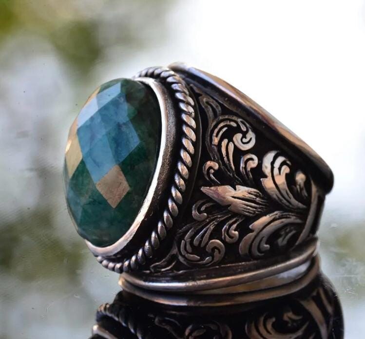 Djinn Khodam — Powerful Arabic Genie Ring with Ifrit Spirit | خاتم السحر الأسود العربي Authentic Magical Djinn Ring for Protection, Wealth & Power — view 1
