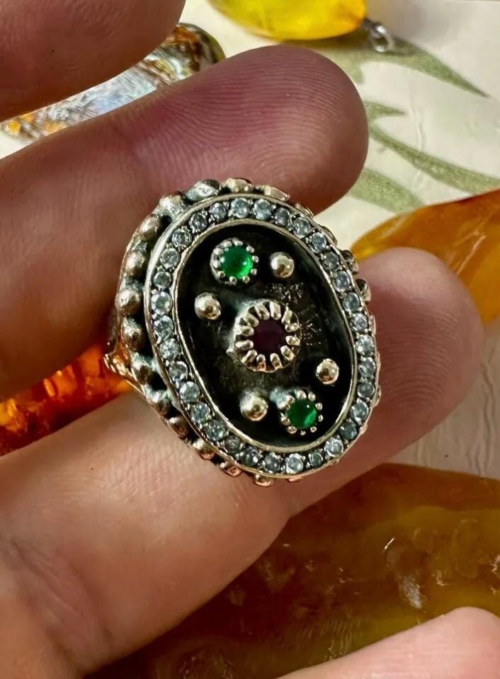 Djinn Khodam — Arabic Black Spell Ring – خاتم السحر الأسود العربي - Powerful Spiritual Protection Ring for Wealth, Fortune & Anti-Evil Energy — view 1