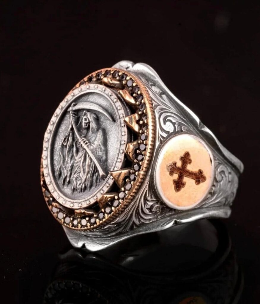 Djinn Khodam — Magical Genie Ring with Angel of Death Symbol | Enchanted Immortality & Unlimited Power Ring | Gothic Occult Jewelry Gift — view 1