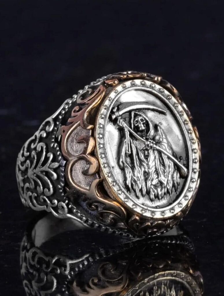 Djinn Khodam — Magical Genie Ring with Angel of Death Symbol | Enchanted Immortality & Unlimited Power Ring | Gothic Occult Jewelry Gift — view 1