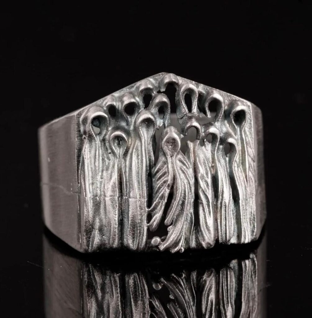 Djinn Khodam — Masonic Magical Genie Ring • Ancient Secret Society Talisman • Power, Protection & Success Djinn Ring • Occult Wealth Attraction Ring — view 1