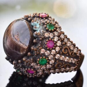 Marid Djinn King Ring 777 | Sapphire Powerful Wealth Attraction Ring | Success, Fortune Talisman | Djinn-Infused Magic Ring for Abundance