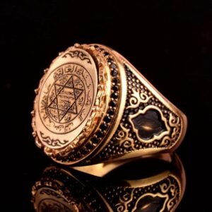 Powerful Arabic Genie Ring with Ifrit Spirit | خاتم السحر الأسود العربي Authentic Magical Djinn Ring for Protection, Wealth Power