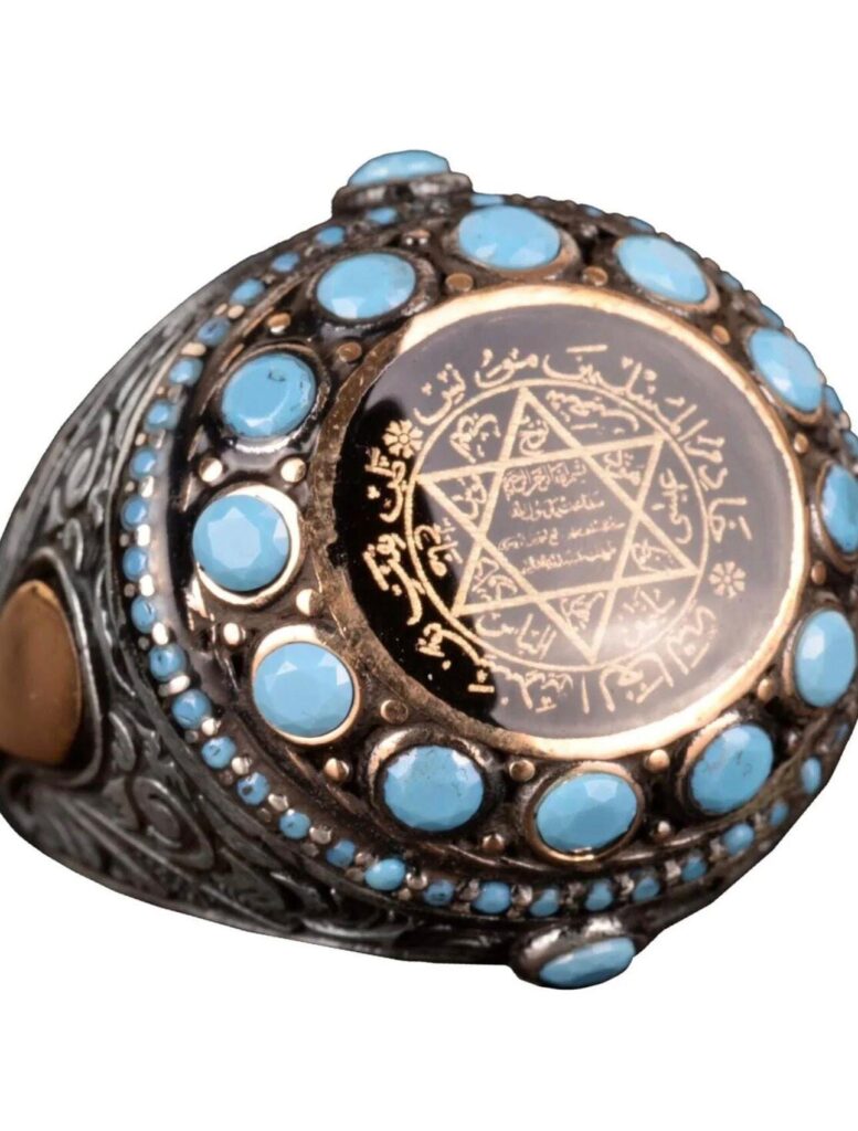 Djinn Khodam — Powerful Arabic Genie Ring with Ifrit Spirit | خاتم السحر الأسود العربي Authentic Magical Djinn Ring for Protection, Wealth Power — view 1