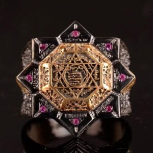 Powerful Arabic Genie Ring with Ifrit Spirit | خاتم السحر الأسود العربي Authentic Magical Djinn Ring for Protection, Wealth & Power