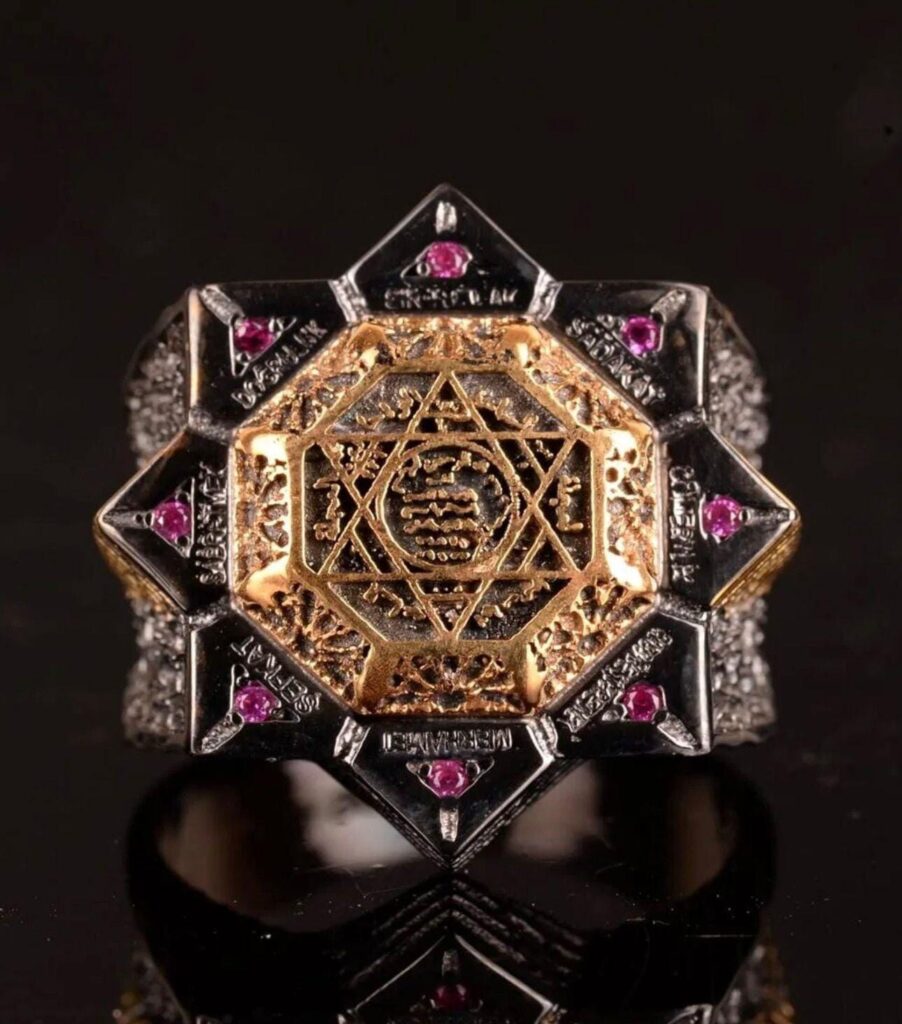Djinn Khodam — Powerful Arabic Genie Ring with Ifrit Spirit | خاتم السحر الأسود العربي Authentic Magical Djinn Ring for Protection, Wealth & Power — view 1