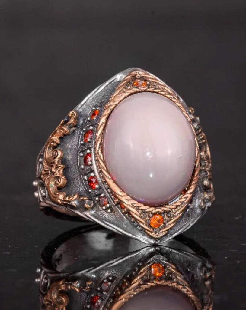 Djinn Khodam — Very Special President Marid Jinn King Ring | Powerful Jinn Ring for Wealth & Protection | Australian opal stone Ring — view 1